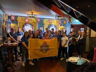 Perth Parrots social group by in a pub after a darts event