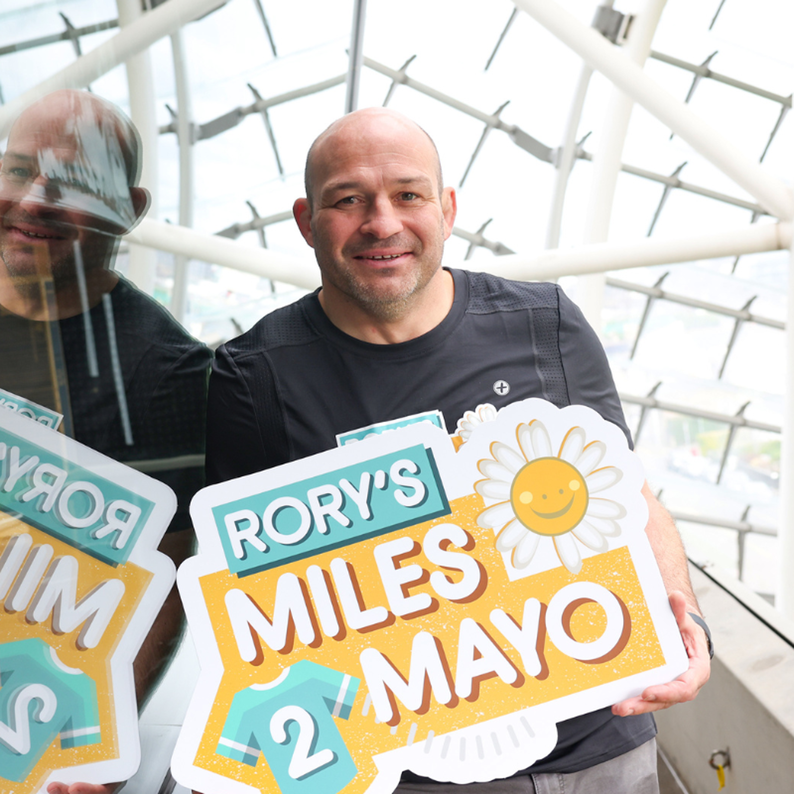 Rory Best at Aviva Stadium in Dublin for Miles 2 Mayo launch event