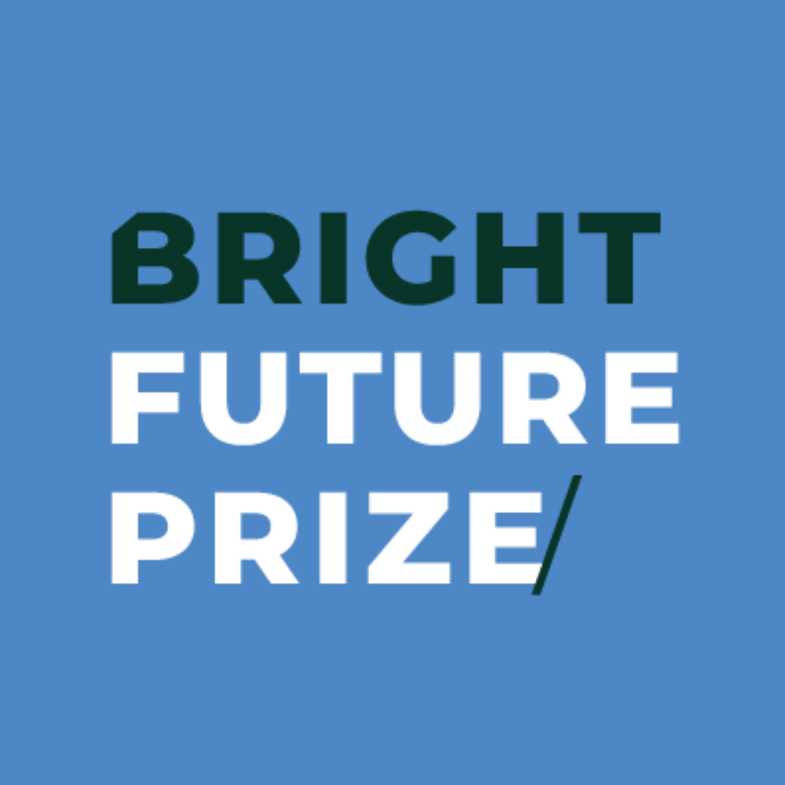 Bright Future Prize logo on blue background