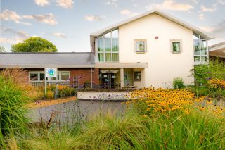 The Willowbrook Hospice building showing the entrance.