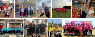 Montage of photos showing Ardonagh colleagues taking part in charitable activities and volunteering.