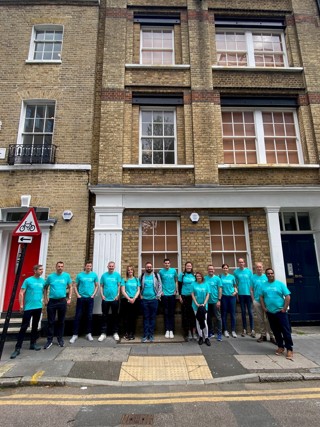 Ardonagh Advisory colleagues stood outside James' Place London centre